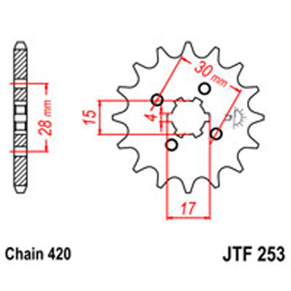 JT JT Gear Box Sprockets G/B 253/255/272-14T